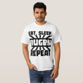 slaap rugby herhalen t-shirt (Voorkant volledig)