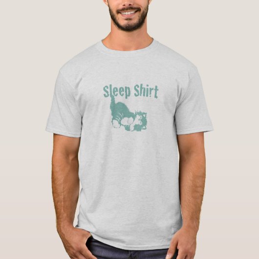 Slaap Shirt in Groen (Voorkant)