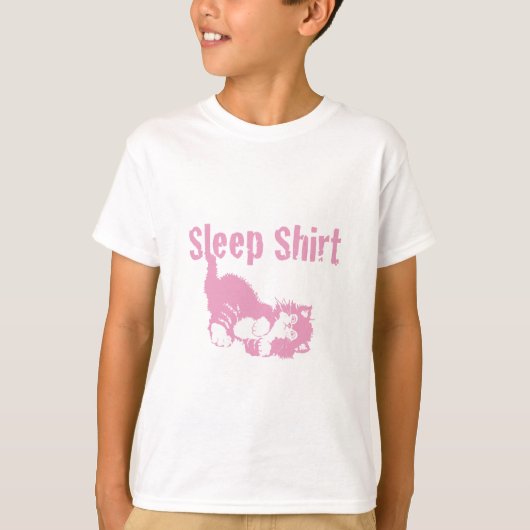 Slaap Shirt in roze (Voorkant)