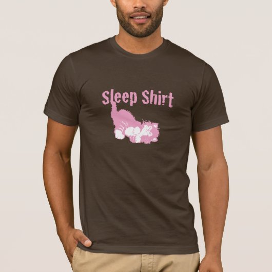Slaap Shirt in roze (Voorkant)