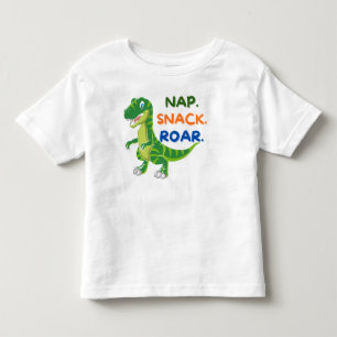 Slaap Snack Brul Dinosaurus Peuter T-Shirt 