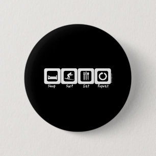 Slaap Surf Eat Herhalen Ronde Button 5,7 Cm