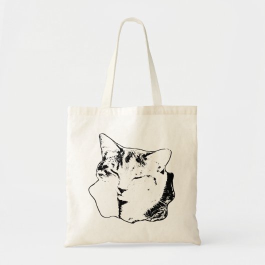 Slaap Tabby Cat Monochrome Tas (Voorkant)