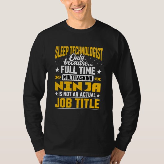 Slaap Technoloog Functie Slaapspecialist T-shirt (Voorkant)