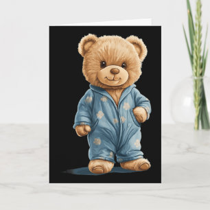Slaap Teddybeer in comfortabele pyjama's voor jong Kaart