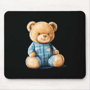 Slaap Teddybeer in een Cute Pyjama Outfit Muismat