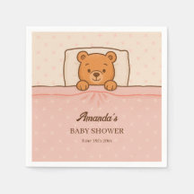 Slaap Teddybeer Licht Roze Baby Shower