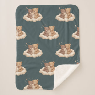 Slaap Teddyberen Wolken Babydeken Sherpa Deken