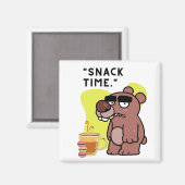 SLAAP TIJD!- DIER-GRAPPIG- KOFFIE-KOEKJES MAGNEET (Voorkant / Achterkant)