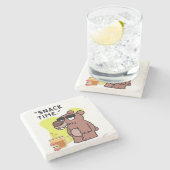 SLAAP TIJD!- DIER-GRAPPIG- KOFFIE-KOEKJES STENEN ONDERZETTER (Zijkant)