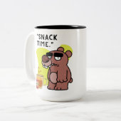 SLAAP TIJD!- DIER-GRAPPIG- KOFFIE-KOEKJES TWEEKLEURIGE KOFFIEMOK (Voorkant links)