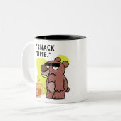 SLAAP TIJD!- DIER-GRAPPIG- KOFFIE-KOEKJES TWEEKLEURIGE KOFFIEMOK (Voorkant links)