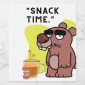 SLAAP TIJD!- DIER-GRAPPIG- KOFFIE-KOEKJES WIJN ETIKET (Enkel label)