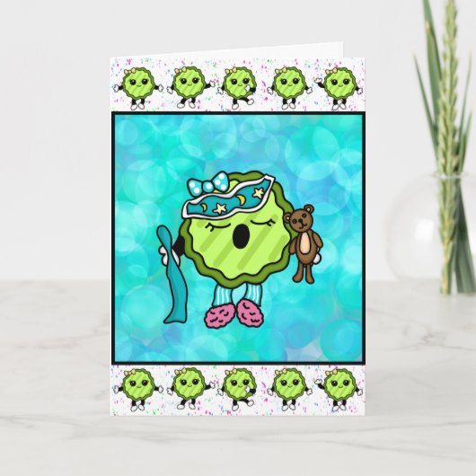 Slaap Tijd Komkommer | Grappige Komkommer  Kaart (Voorkant)