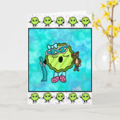 Slaap Tijd Komkommer | Grappige Komkommer  Kaart (Gele Bloem)