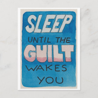 Slaap tot de Guilt je wakker maakt Briefkaart