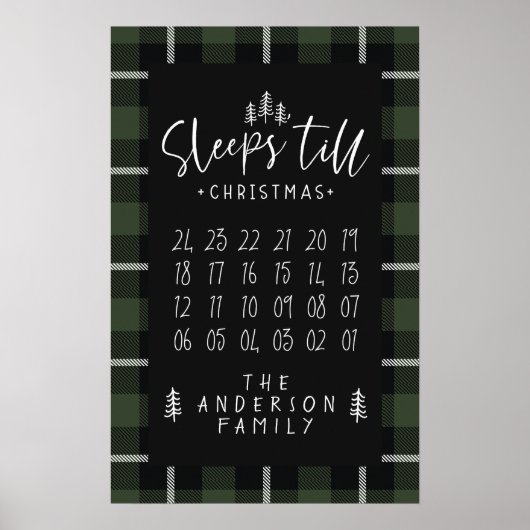 Slaap tot kerst moderne, minimalistische boerderij poster (Voorkant)