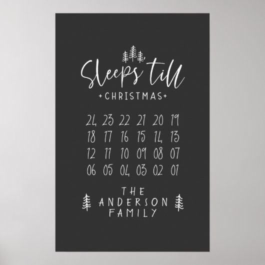 Slaap tot kerst moderne, minimalistische boerderij poster (Voorkant)