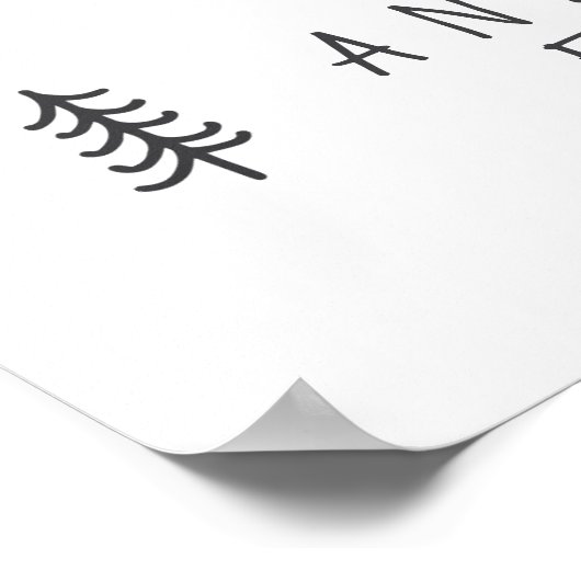 Slaap tot kerst moderne, minimalistische boerderij poster (Hoek)