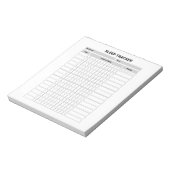 Slaap Tracker Notitieblok (Linkerzijde)