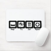 Slaap TrI eet herhaling Muismat (Met muis)