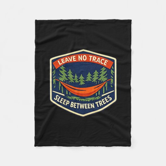 Slaap tussen bomen grappige hangmat kampeerroute fleece deken (Voorkant)