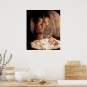 Slaap - Twee beschermengels en kinderen Poster (Keuken)