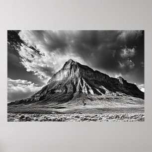 Slaap Ute Mountain zwart-wit fotografie Poster