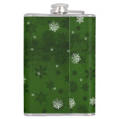 Slaap van de groene kerstman en rendier heupfles (Achterkant)