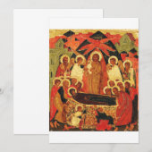 Slaap van de Moeder Gods orthodoxe icoon Kaart (Voorkant / Achterkant)
