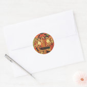 Slaap van de Moeder Gods orthodoxe icoon Ronde Sticker (Envelop)