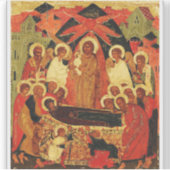 Slaap van de Moeder Gods orthodoxe icoon Sticker (Voorkant)