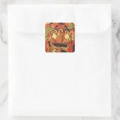 Slaap van de Moeder Gods orthodoxe icoon Vierkante Sticker (Tas)