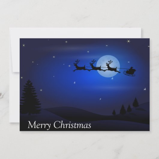 Slaap van de prettige kerstman feestdagenkaart (Voorkant)