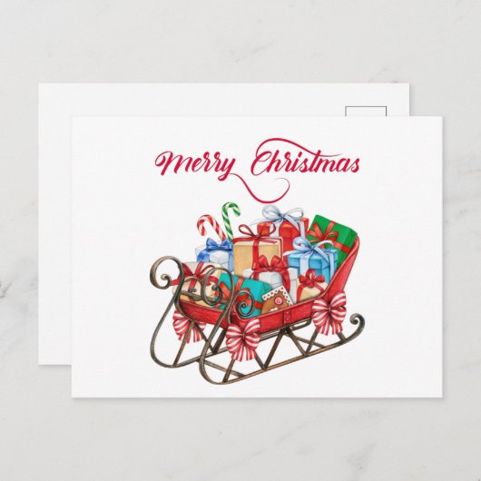 Slaap van de prettige kerstman met Cadeaus Briefkaart (Voorkant / Achterkant)