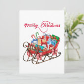 Slaap van de prettige kerstman met Cadeaus Kaart (Staand voorkant)