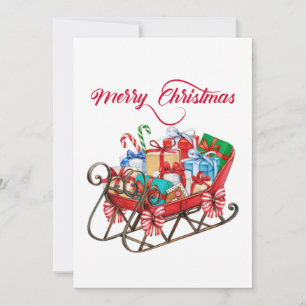 Slaap van de prettige kerstman met Cadeaus Kaart