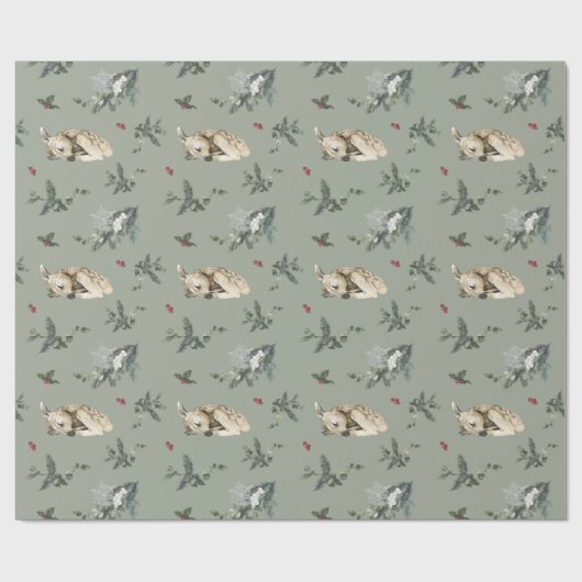 Slaap van Sage van Slaap- en winterFlora Cadeaupapier (Vlak)