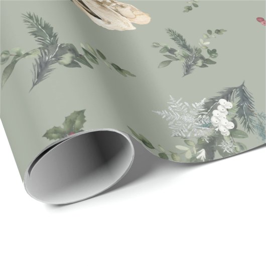 Slaap van Sage van Slaap- en winterFlora Cadeaupapier (Rol Hoek)