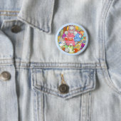 SLAAP VERHAAL Ronde Knoop - Blauw Button 5,7 Cm (In situ)