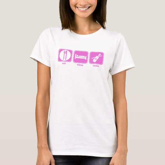 slaap vioolroze t-shirt (Voorkant)