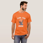 Slaap, vis, herhaal T-shirt (Voorkant volledig)