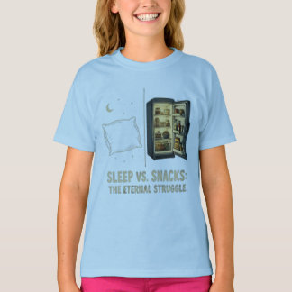 Slaap Vs Snacks De Eeuwige Strijd T-Shirt
