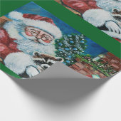 Slaap wasbeer en de kerstman cadeaupapier (Hoek)