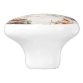 Slaap Wasbeer grillige rustieke kerst Keramische Knop (Zijkant)