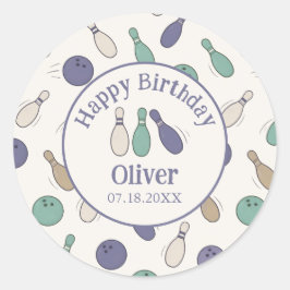 Slaap wat plezier op Antieke Bowlingfeest Sticker