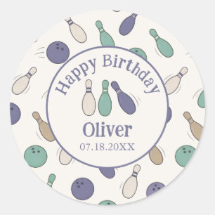 Slaap wat plezier op Antieke Bowlingfeest Sticker