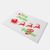 Slaap-witte doormat van de prettige kerstkerstman deurmat (Schuin)