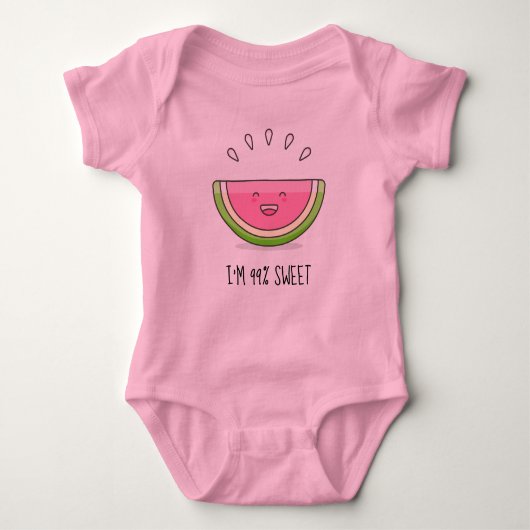 Slaap zoete watermeloen Baby Romper (Voorkant)