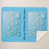 Slaap zonder dromen Aangepaste tekst Water druppel Sherpa Deken (Voorkant (horizontaal))
